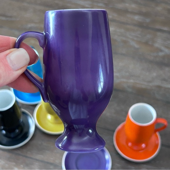 LaGardo Tackett Schmid Set of 6 Espresso cups with Saucers - MCM 1970’s - Picture 7 of 13